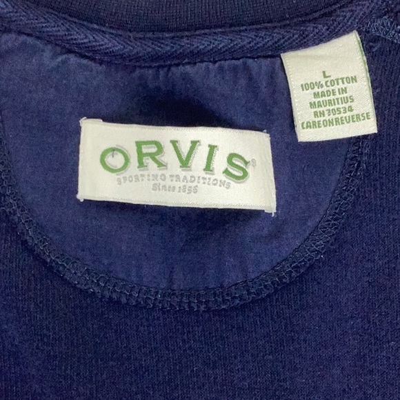 Orvis Men’s Large Popover Henley Sweater. - Picture 9 of 9